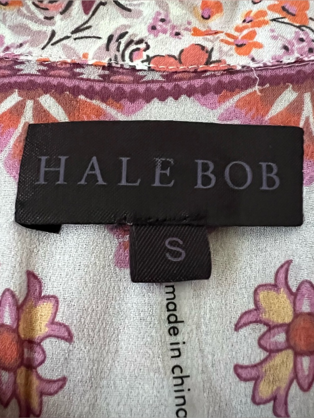 NWT Hale Bob Edna Floral Ruffled Handkerchief Dress Smocked Waist Small - Picture 11 of 15